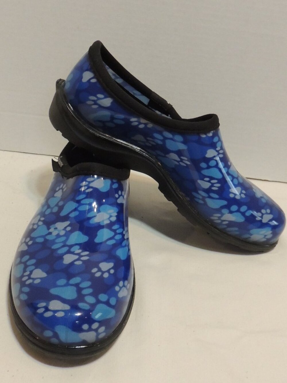 Sloggers Shoes Woman Size 9 Blue Black Outdoor Pet Paw Animal Fur Babby Shoes